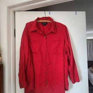 Monterey Bay XL Red Button-Up Shirt